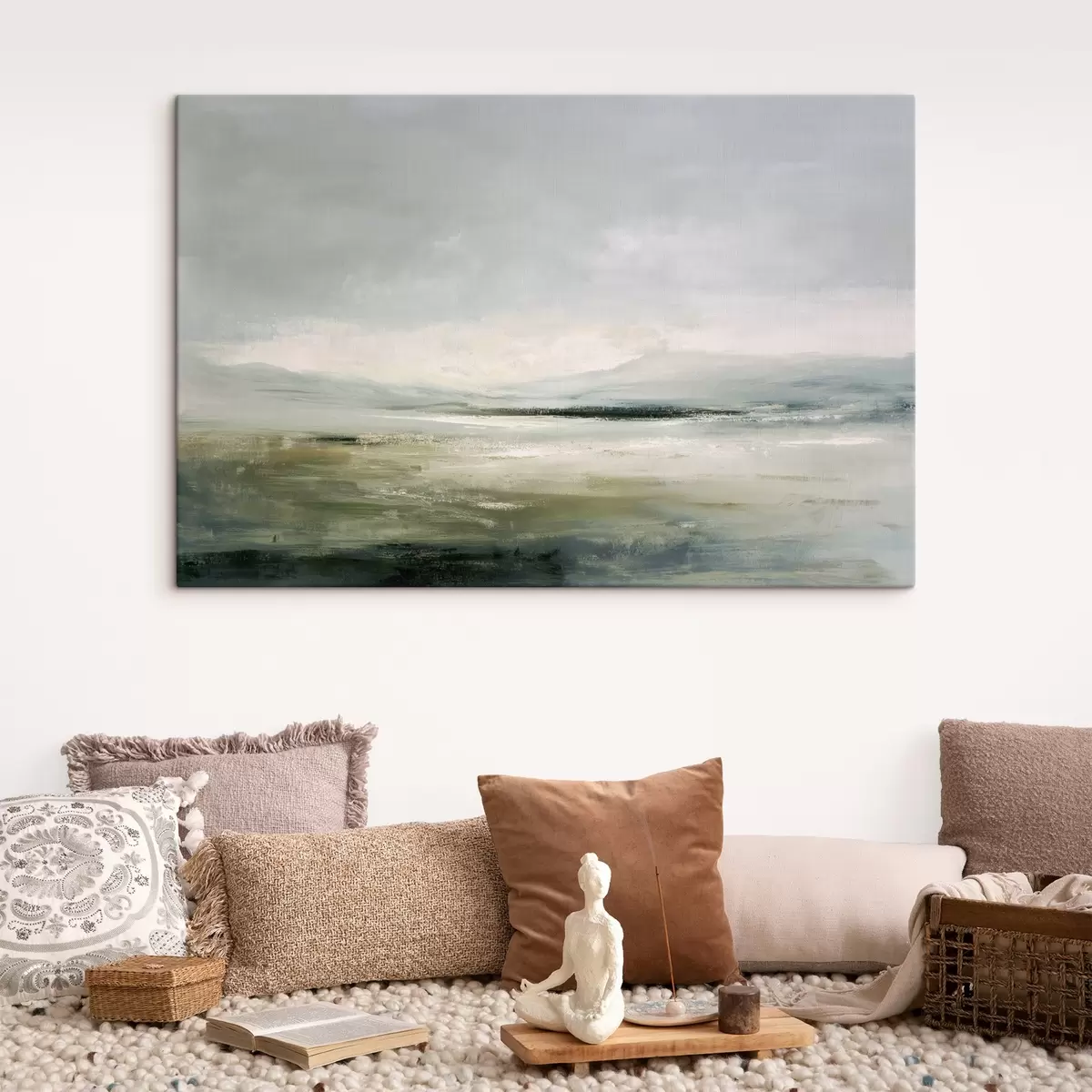 murales de pared Paisaje minimalista con niebla s44756