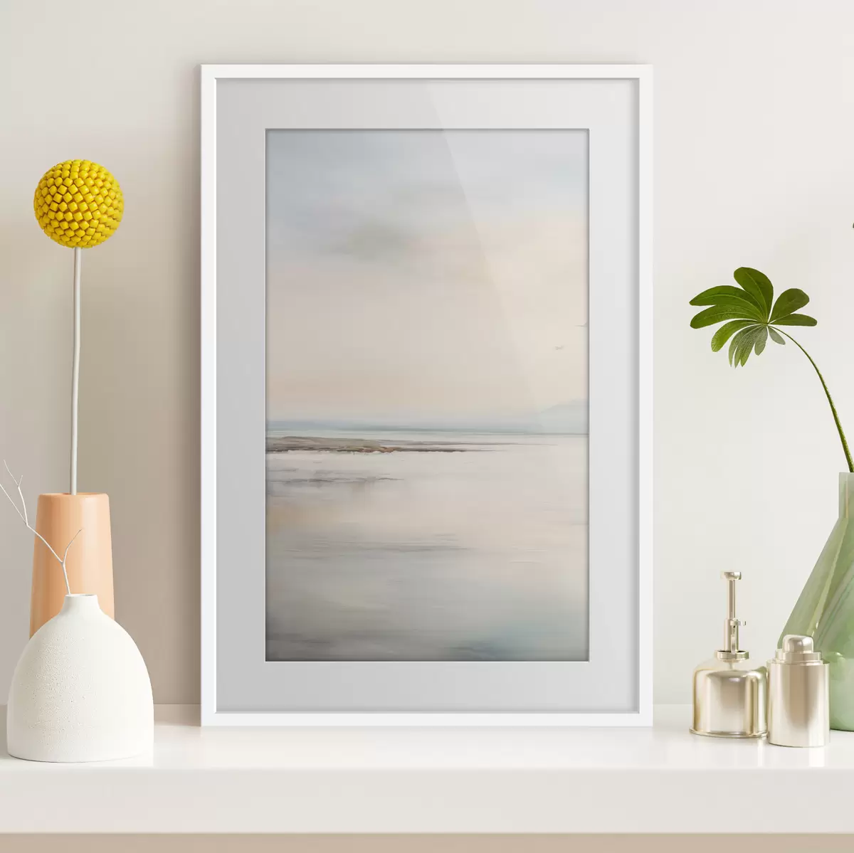 Poster Mar pastel con horizonte f44746