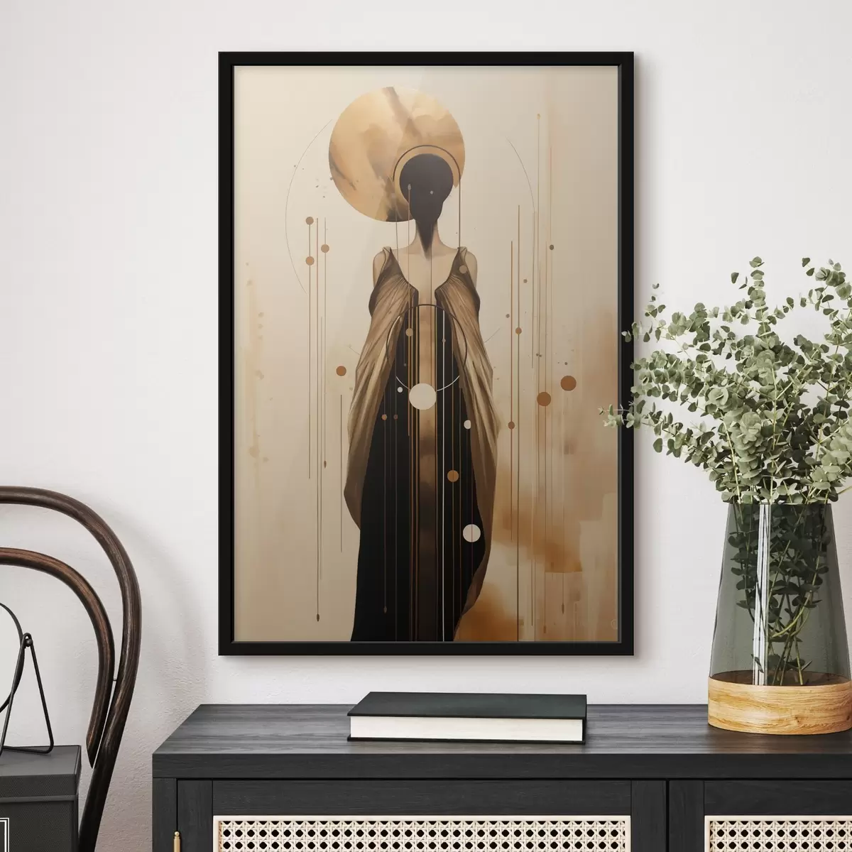 Poster Mujer abstracta con adorno f44748