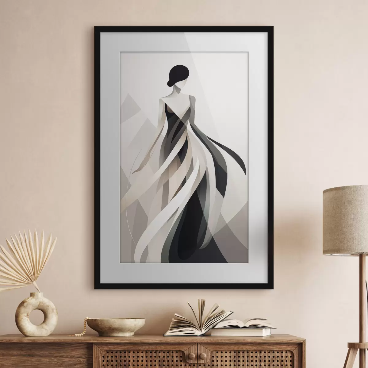Poster Figura abstracta con vestido largo f44750