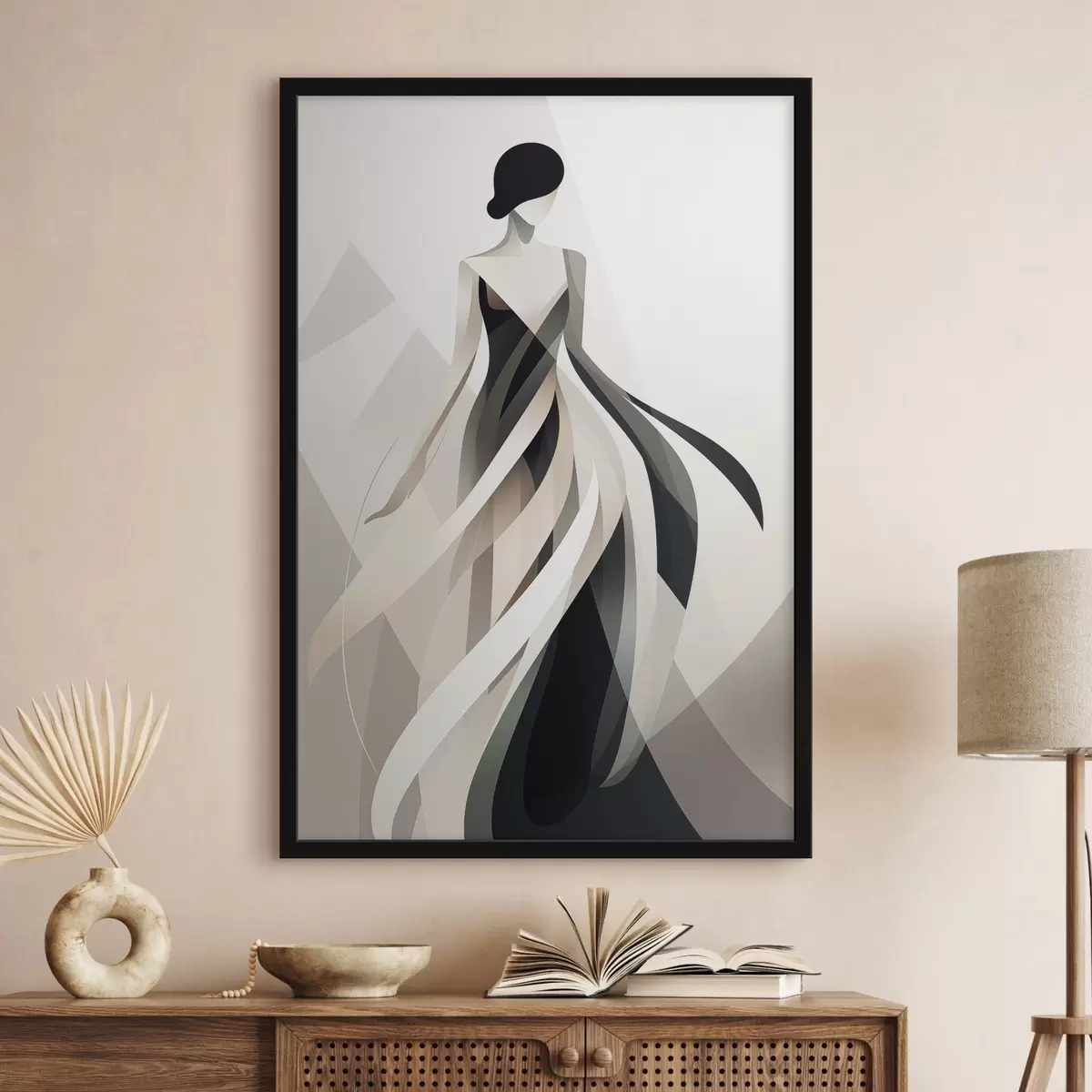 Poster Figura abstracta con vestido largo f44750