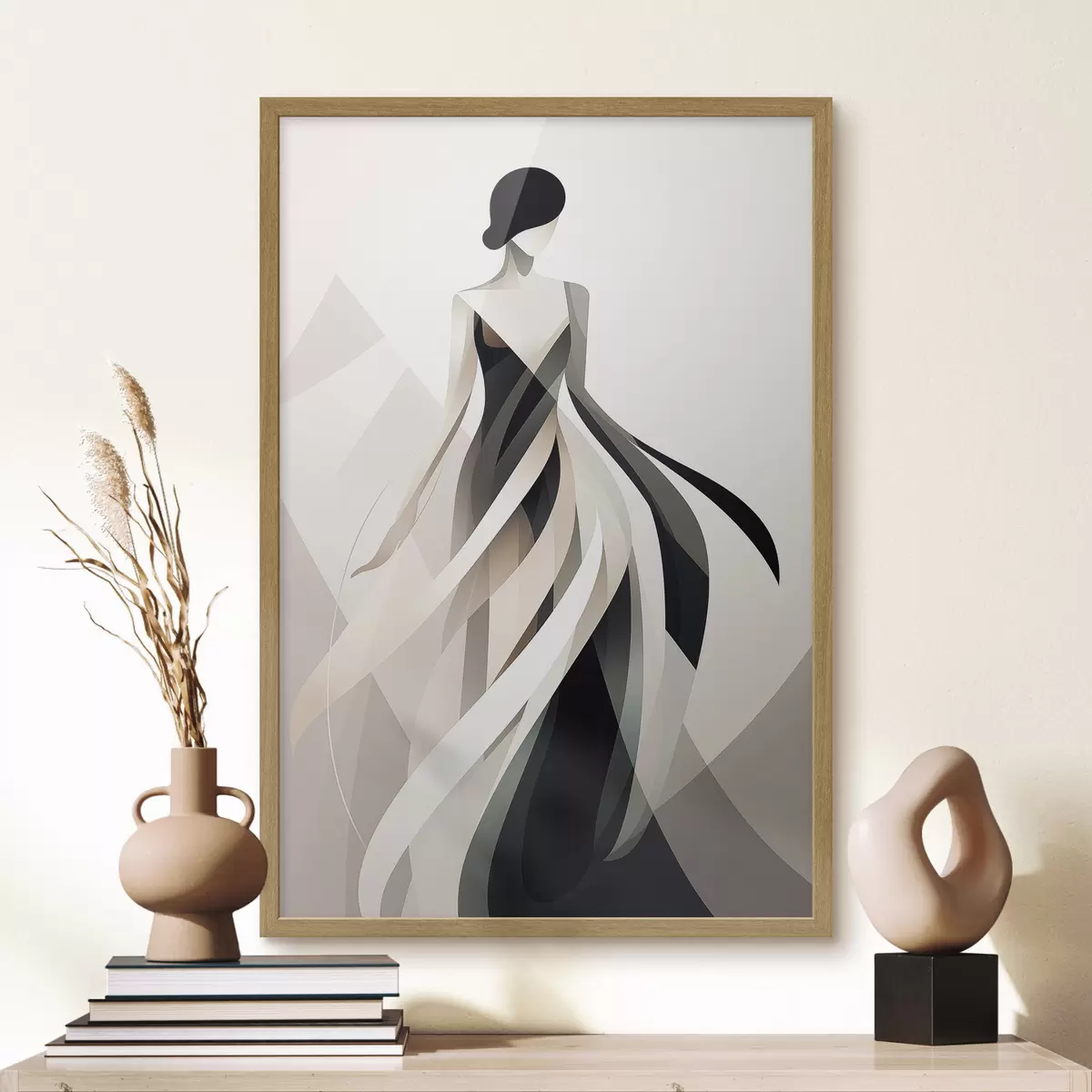 Poster Figura abstracta con vestido largo f44750