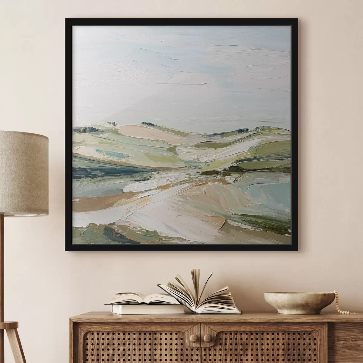 Poster Colinas abstractas en colores suaves f44754