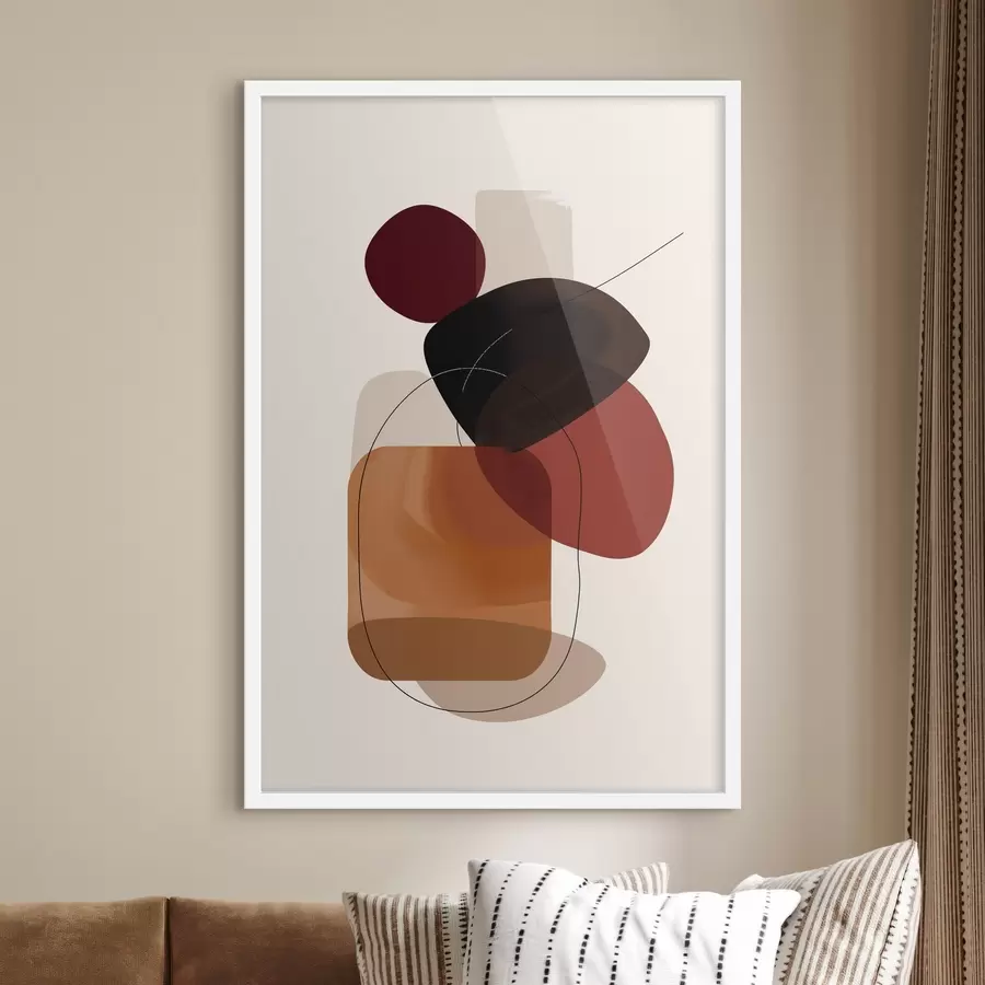 murales de pared Composición en paleta vino y marrón f44758