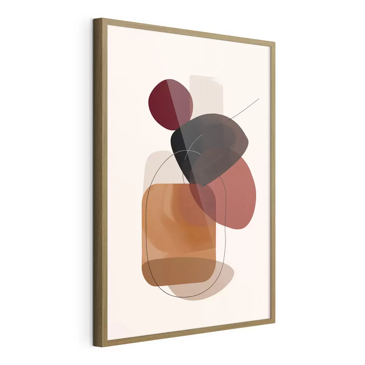 Poster Composición en paleta vino y marrón f44758