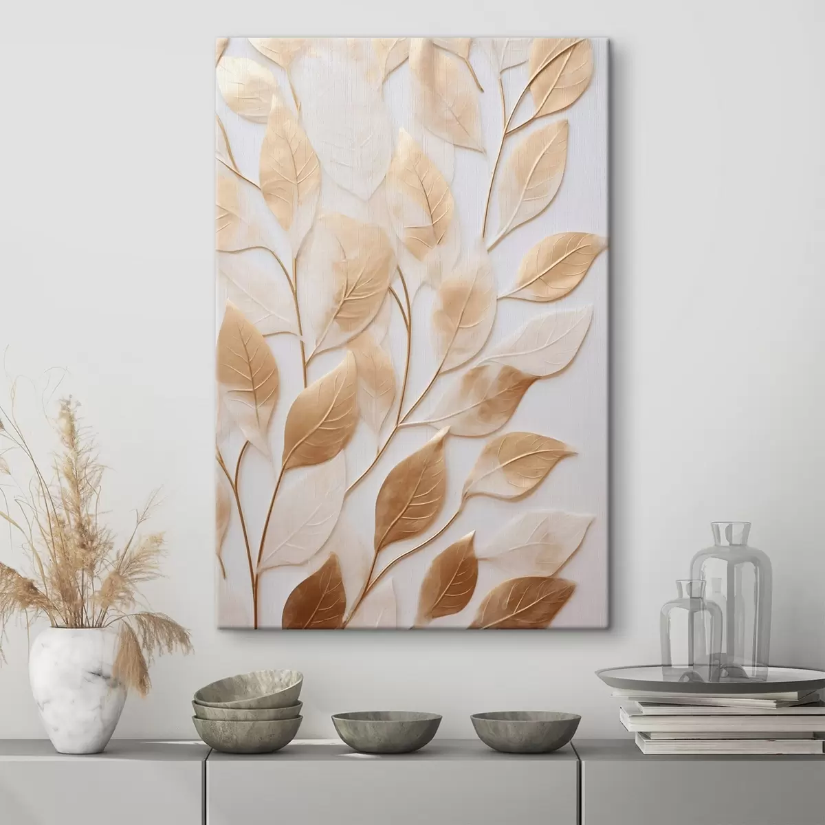 murales de pared Hojas en las ramas s44766