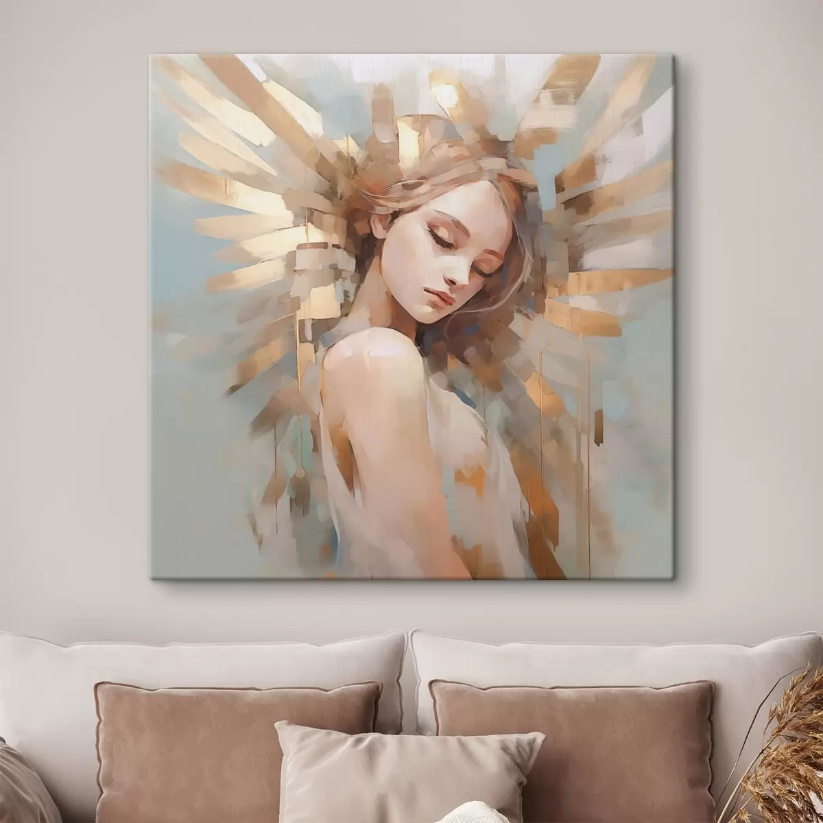 murales de pared Retrato abstracto imitación de pintura s44774