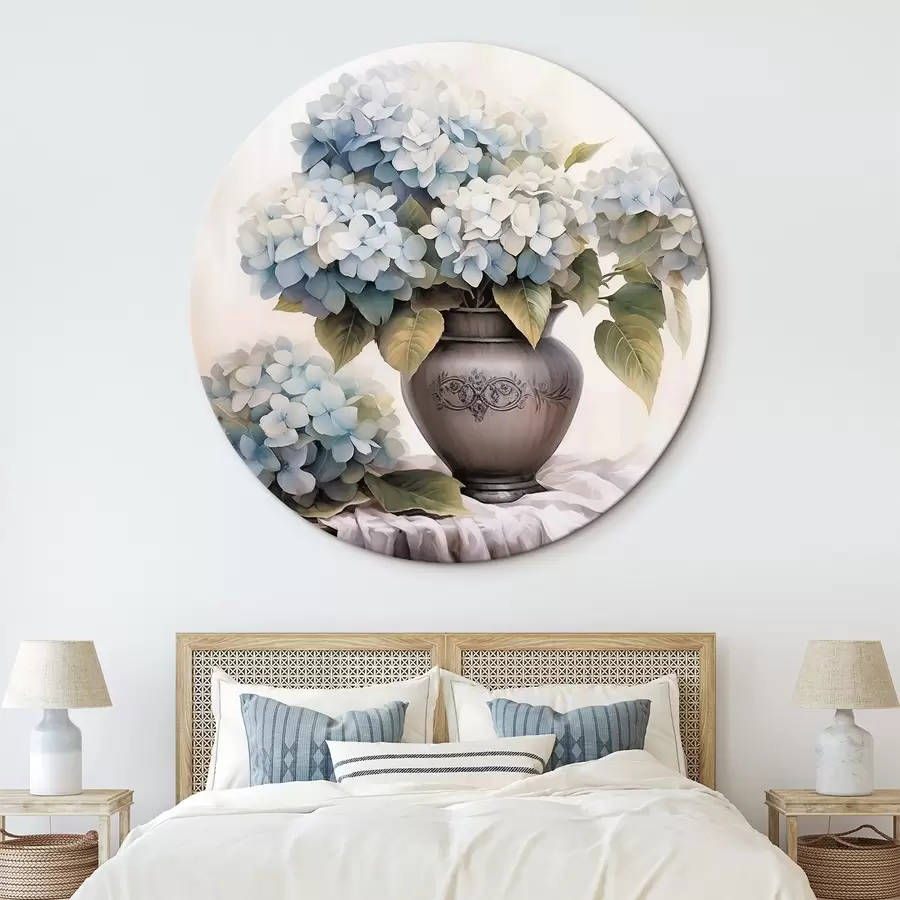 murales de pared Flores de hortensia en un jarrón r44771