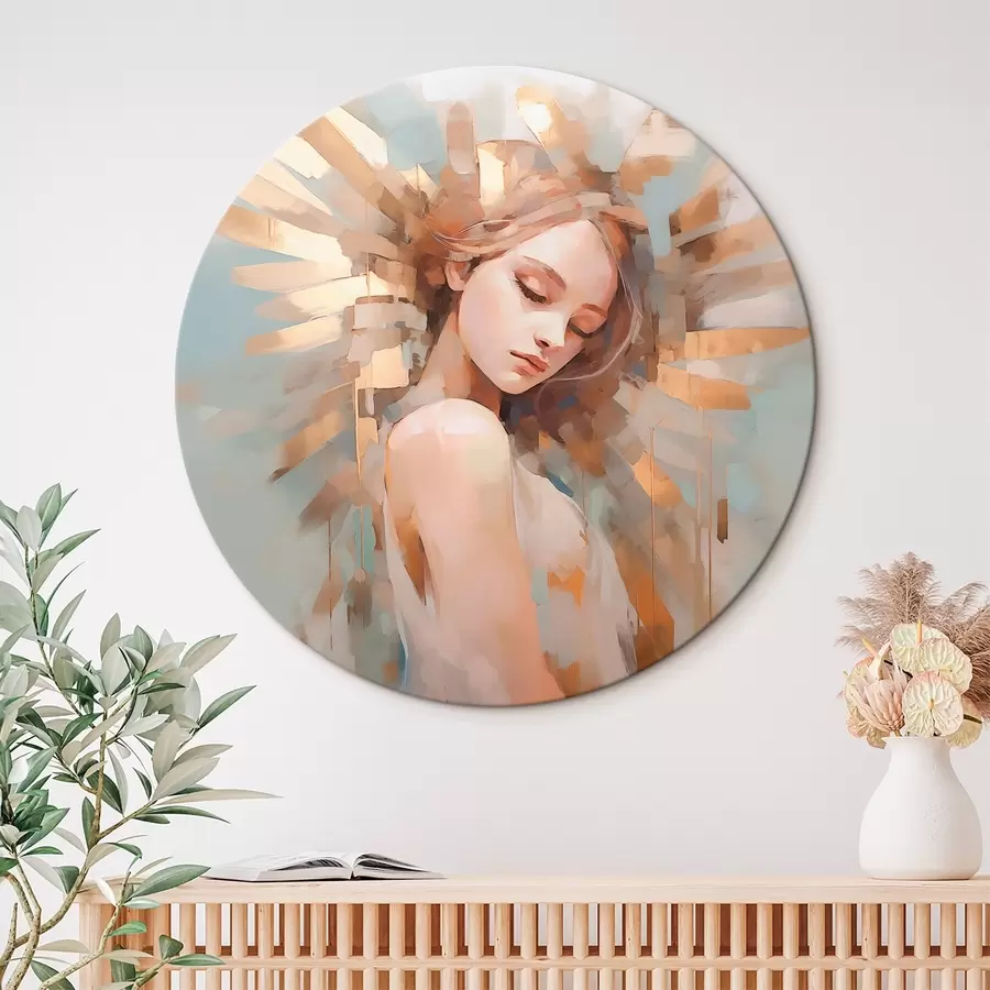 murales de pared Retrato abstracto imitación de pintura r44774