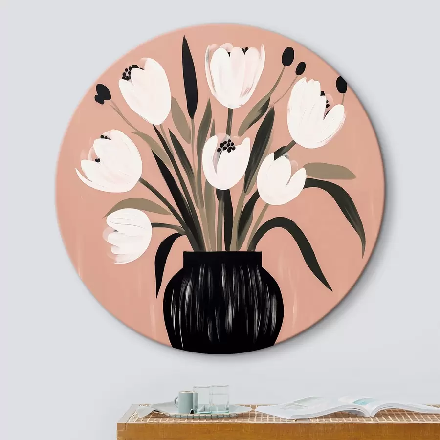 murales de pared Tulipanes en un jarrón r44779