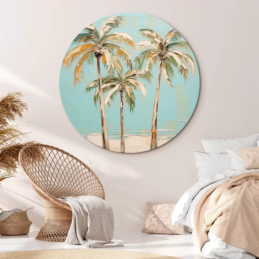 murales de pared Pintura imitación palmeras r44781