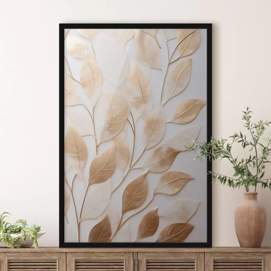 murales de pared Hojas en las ramas f44766