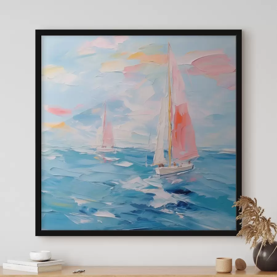 murales de pared Cuadro de imitación de veleros en el mar f44780