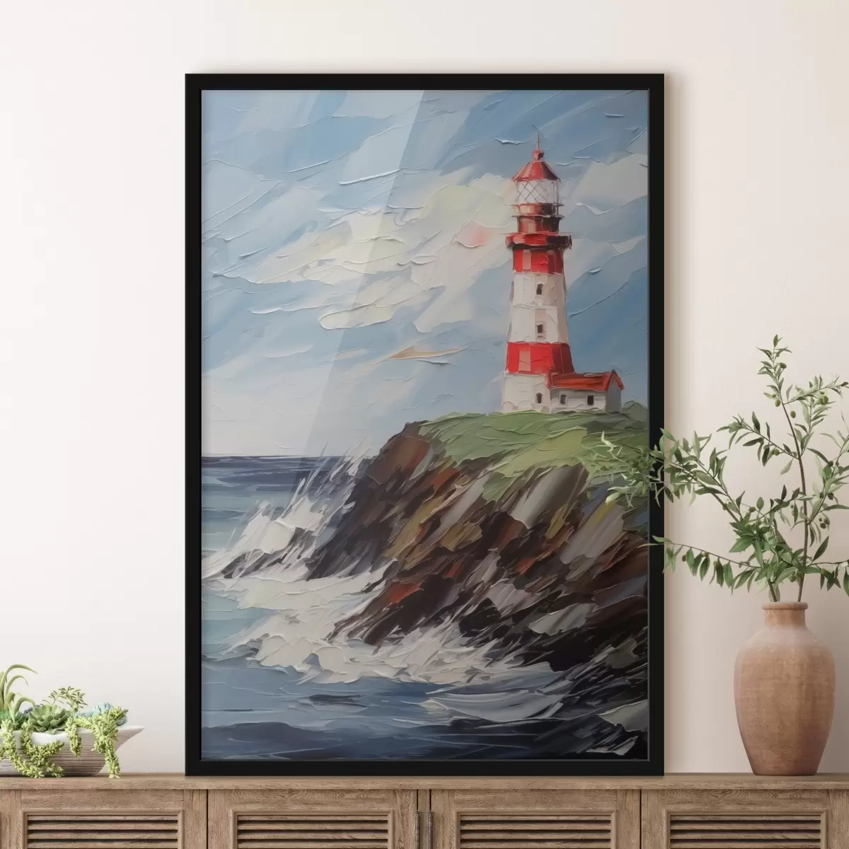 Poster Pintura imitación faro f44782