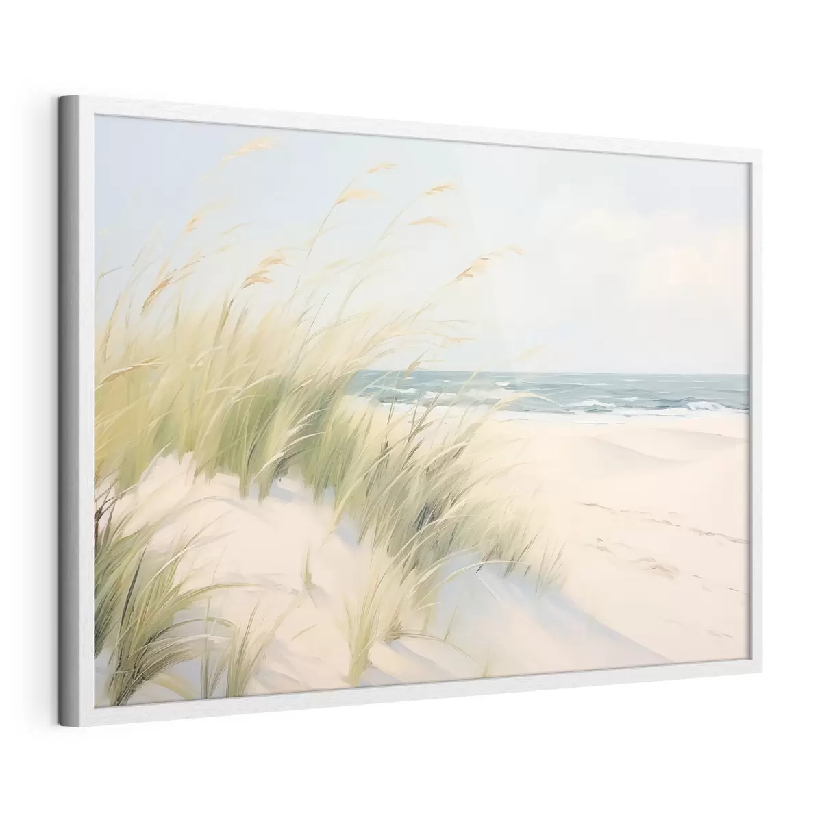 Poster Orilla del mar con arena y hierba f44806