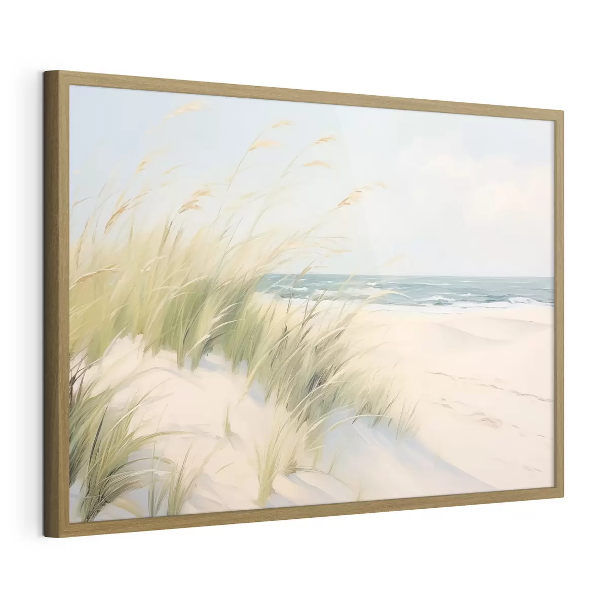 Poster Orilla del mar con arena y hierba f44806