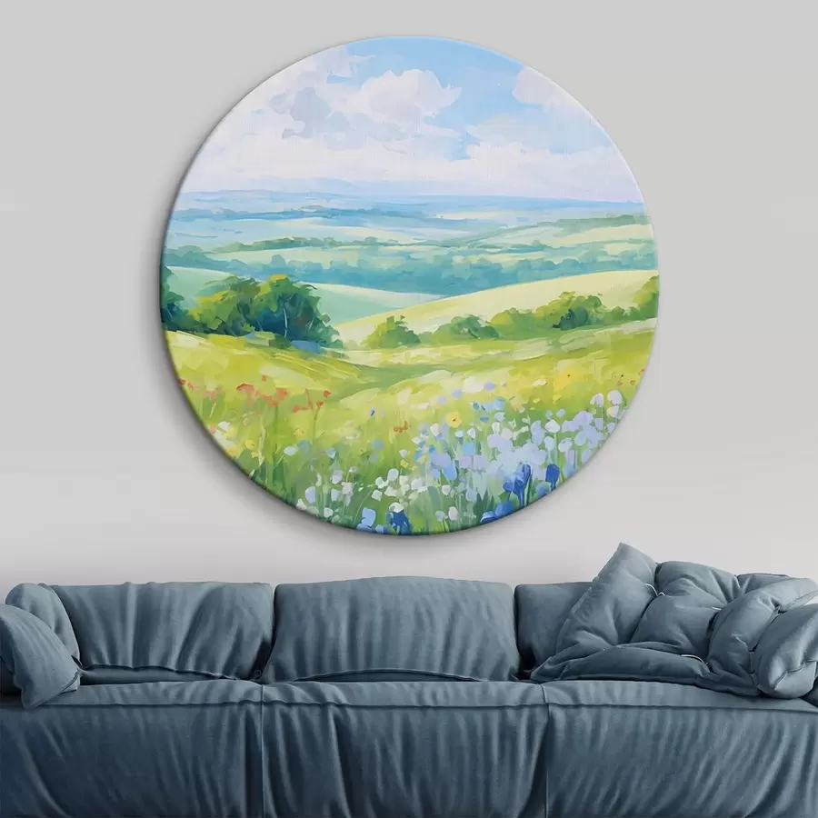 murales de pared Colina florida con vistas al verano r44813