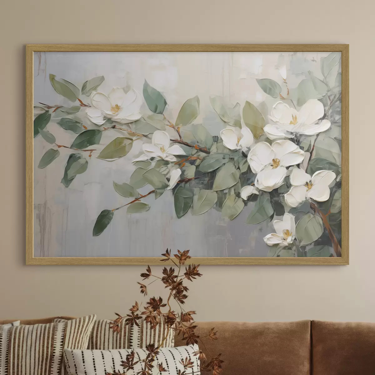 Poster Magnolia en verde suave f44853