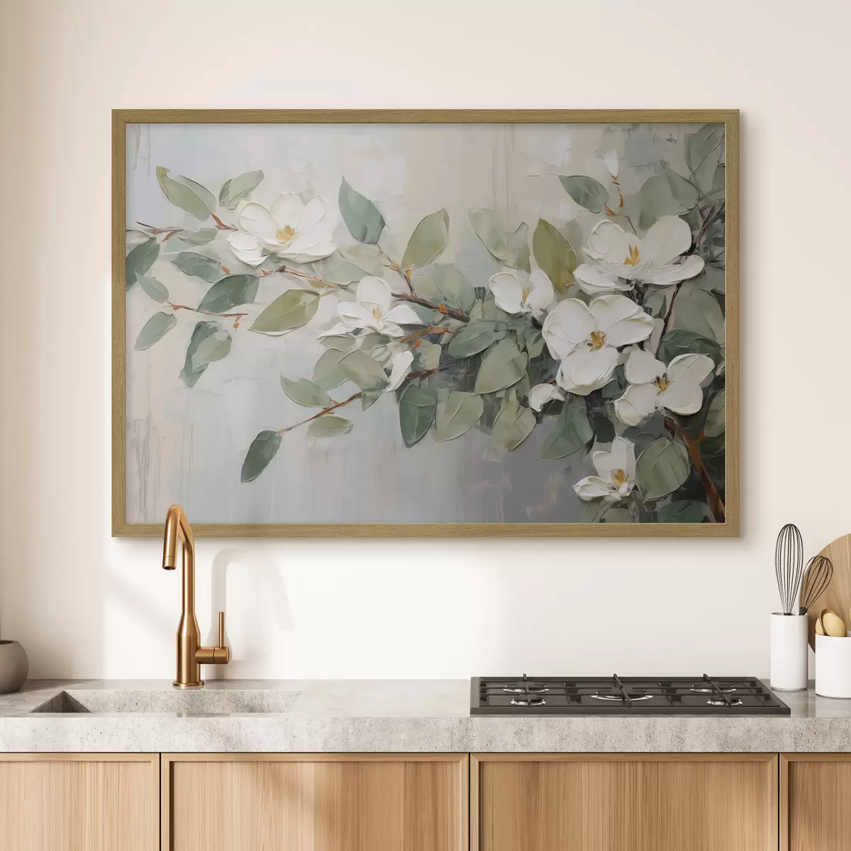Poster Magnolia en verde suave f44853