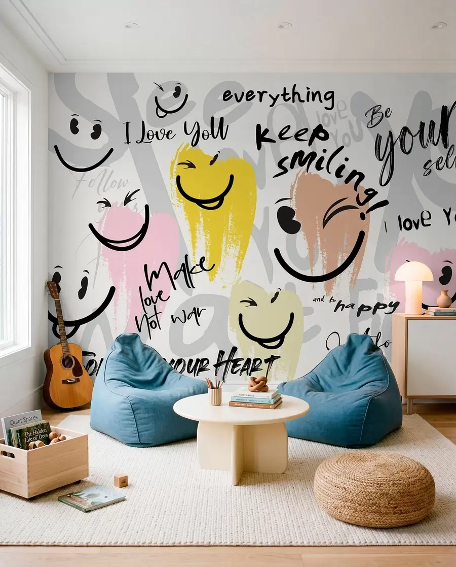 murales de pared Sonrisas y garabatos w04174