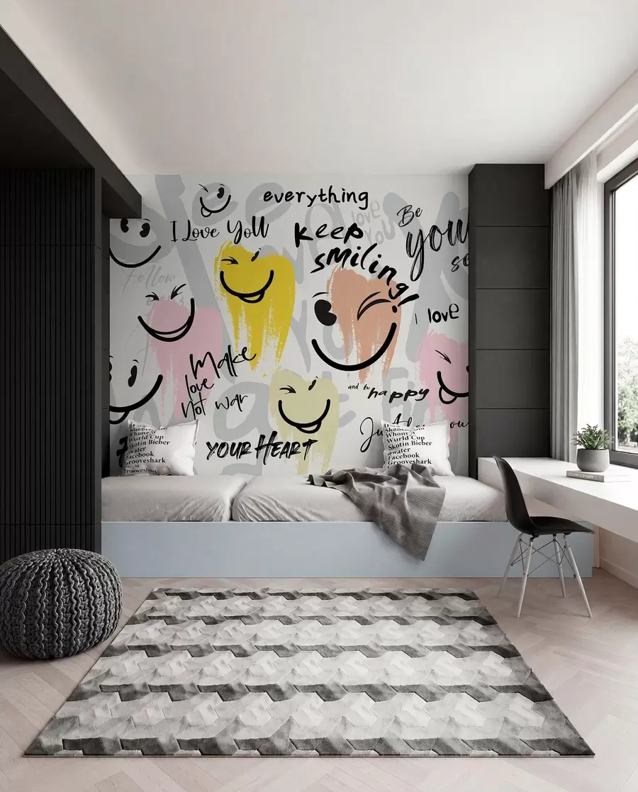 murales de pared Sonrisas y garabatos w04174