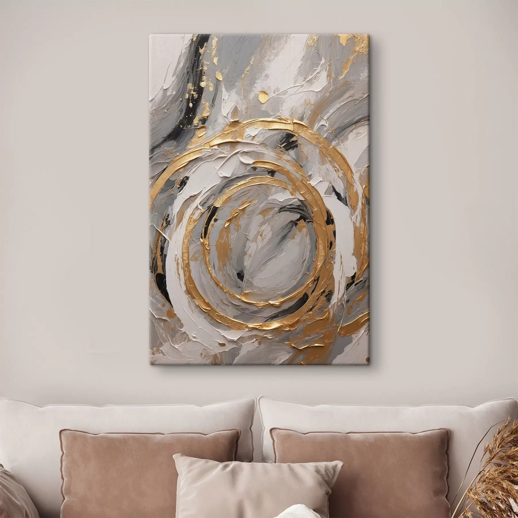 murales de pared Textura abstracta con círculos y pasteles s44876