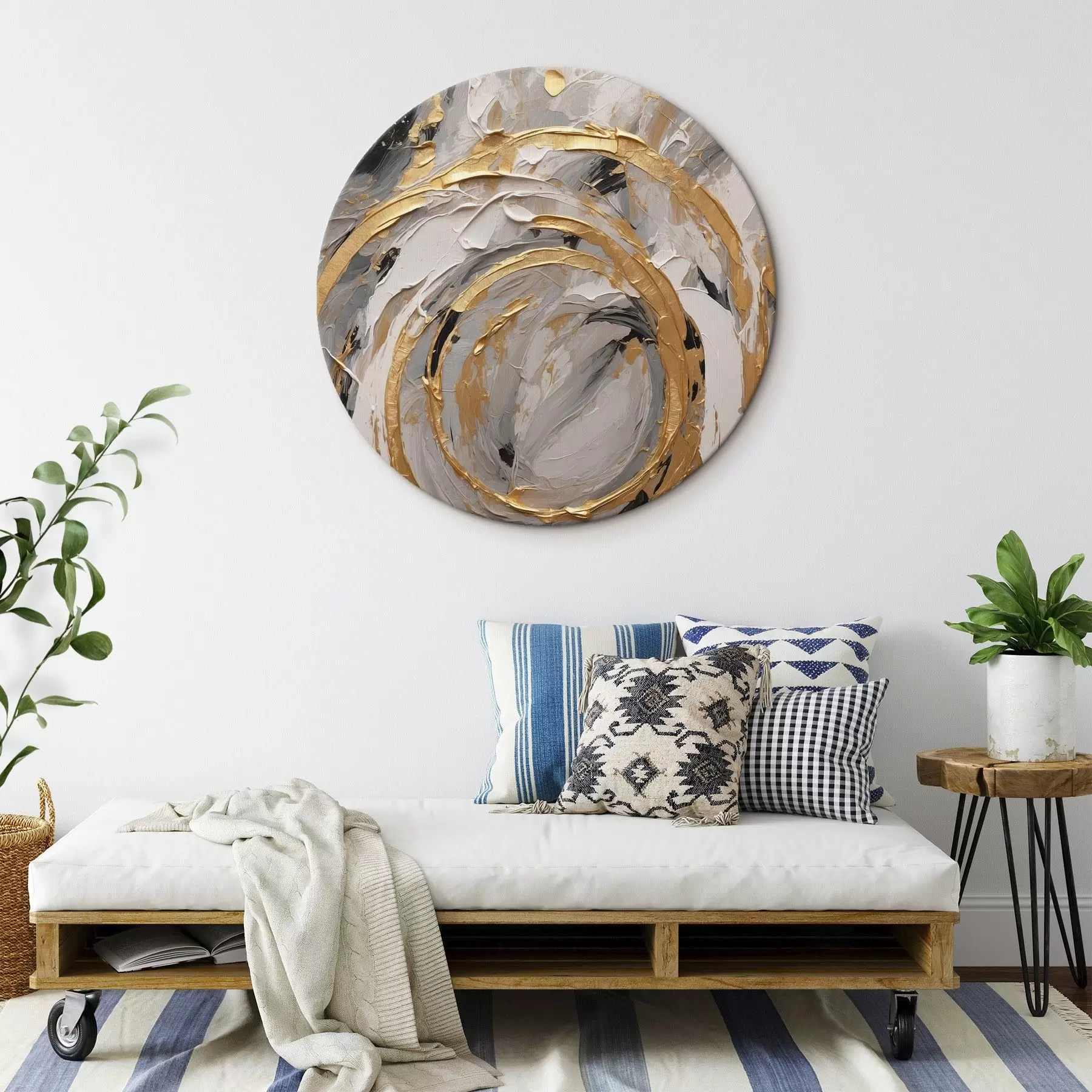 murales de pared Textura abstracta con círculos y pasteles r44876