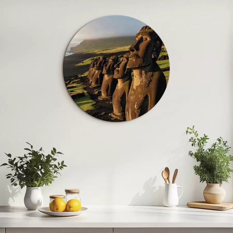 murales de pared Hojas verdes texturizadas en macro con luz suave r44899