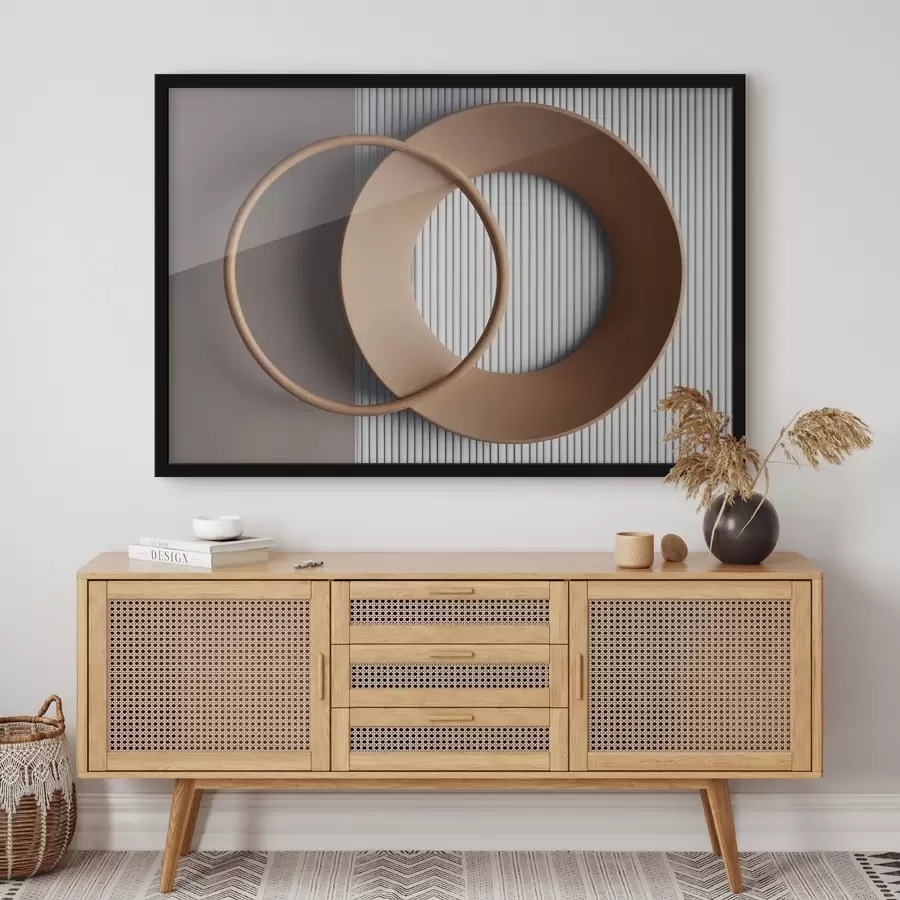 murales de pared Cordillera brumosa de colores apagados f44901