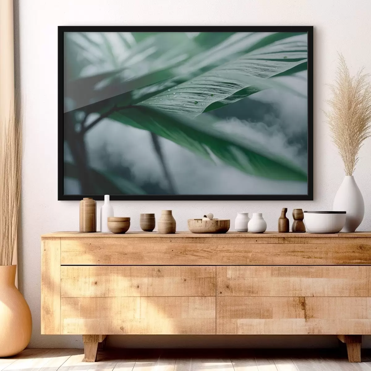 Poster Composición minimalista de anillos de terracota y geometría f44902