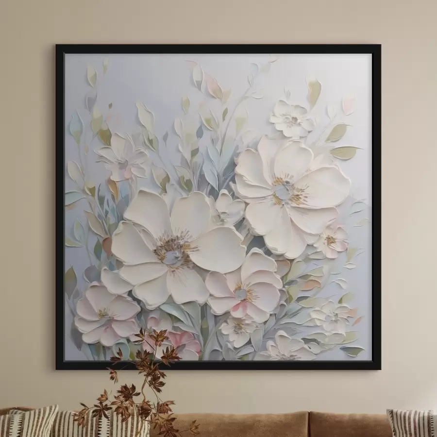 murales de pared flores abstractas f44819