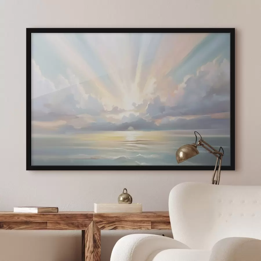 murales de pared Amanecer sobre el mar f44823