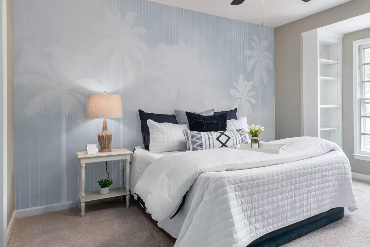 murales de pared Niebla con palmeras w04180v1