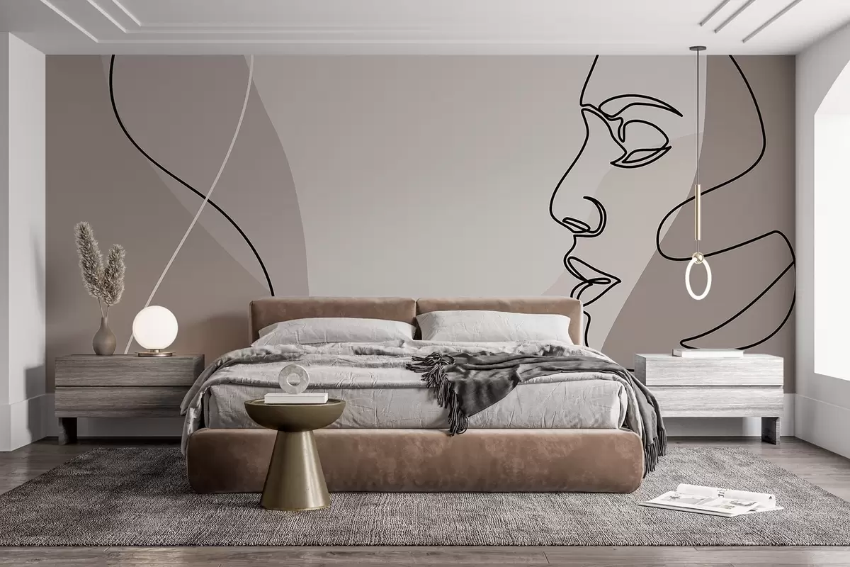 murales de pared Cara abstracta w09231v3