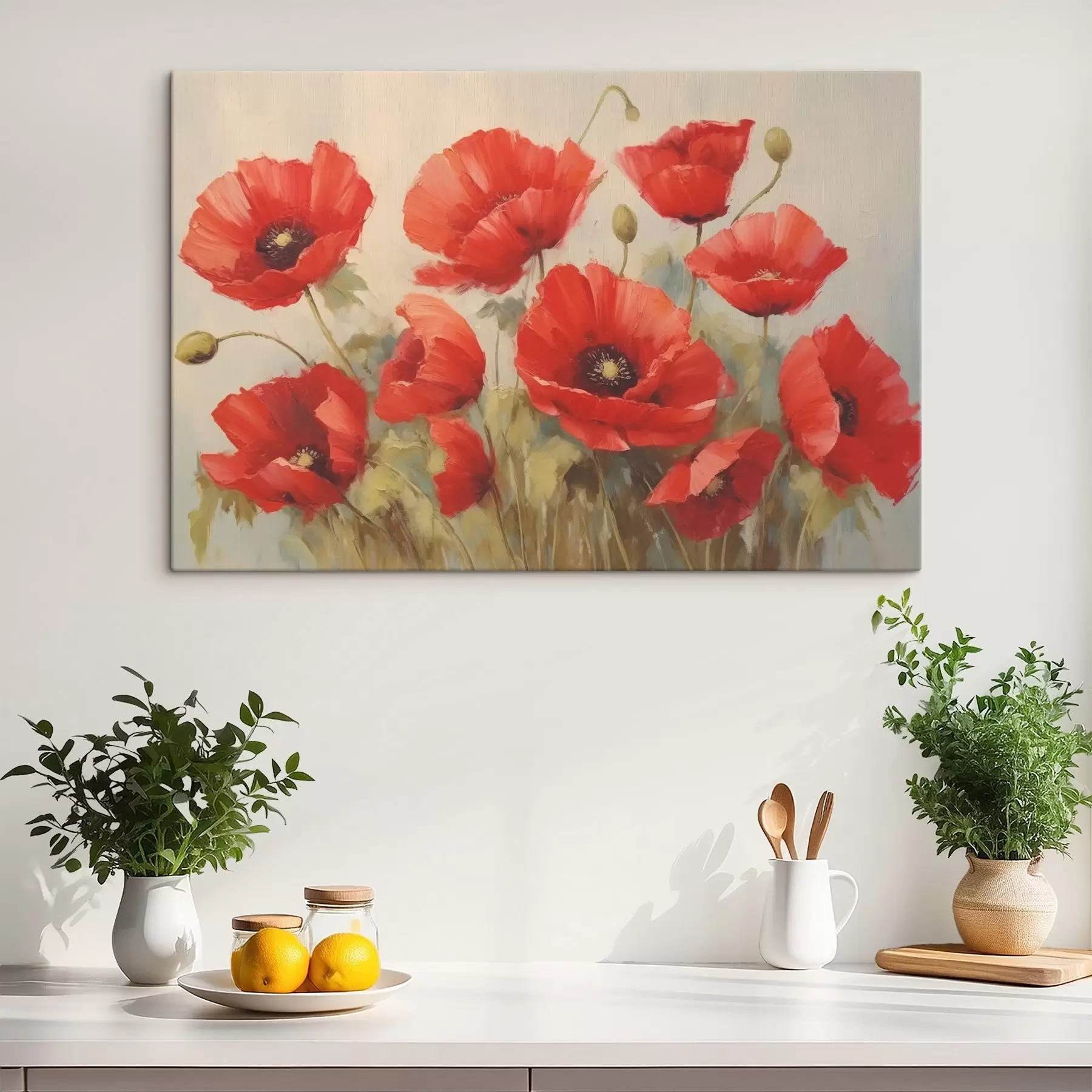 murales de pared Amapolas rojas s44905