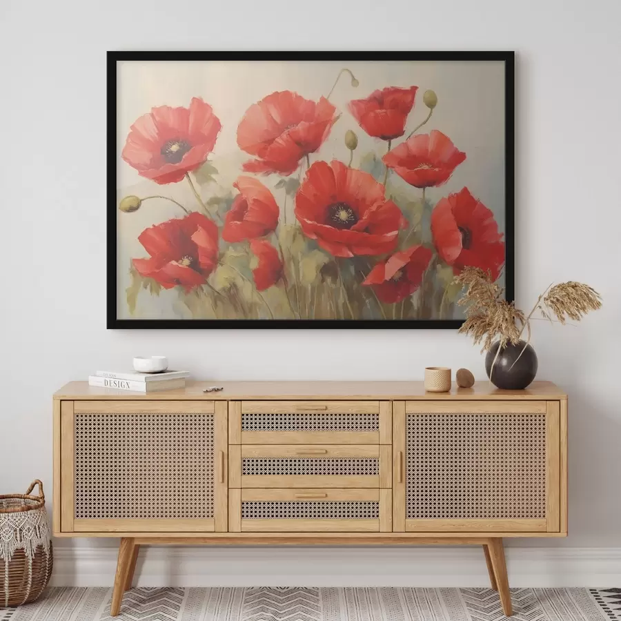 murales de pared Amapolas rojas f44905