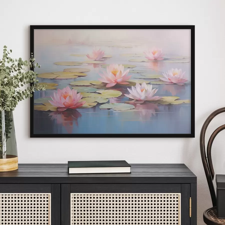 murales de pared Lotos en el agua f44909