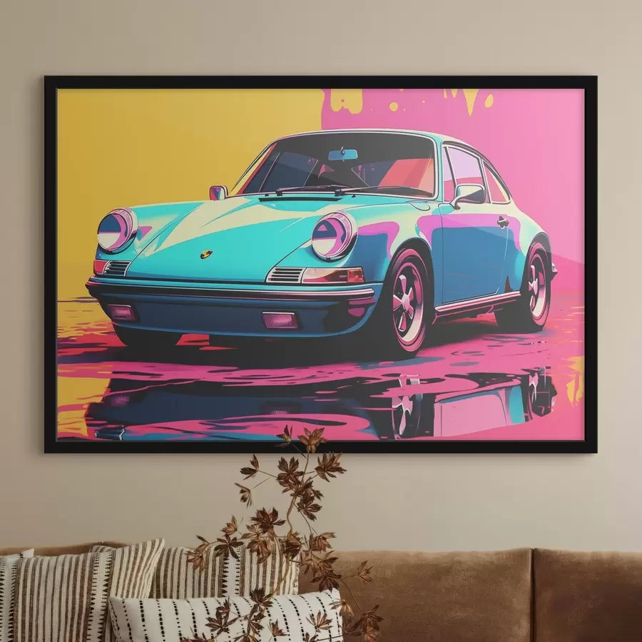 murales de pared Retro car f44910