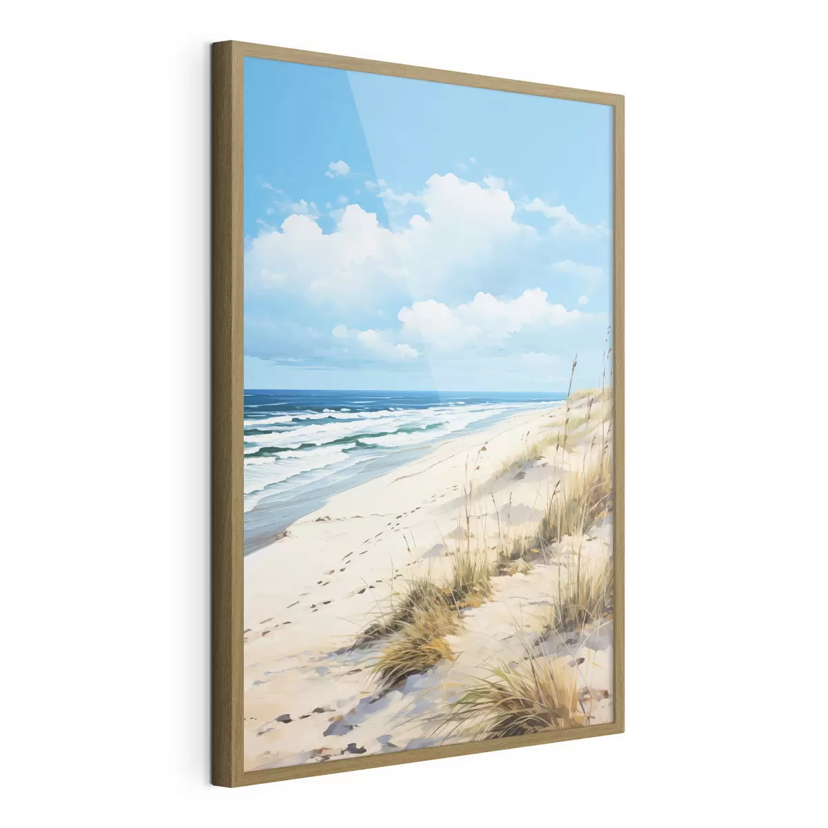 Poster Hierba en la costa bajo un cielo azul f44917