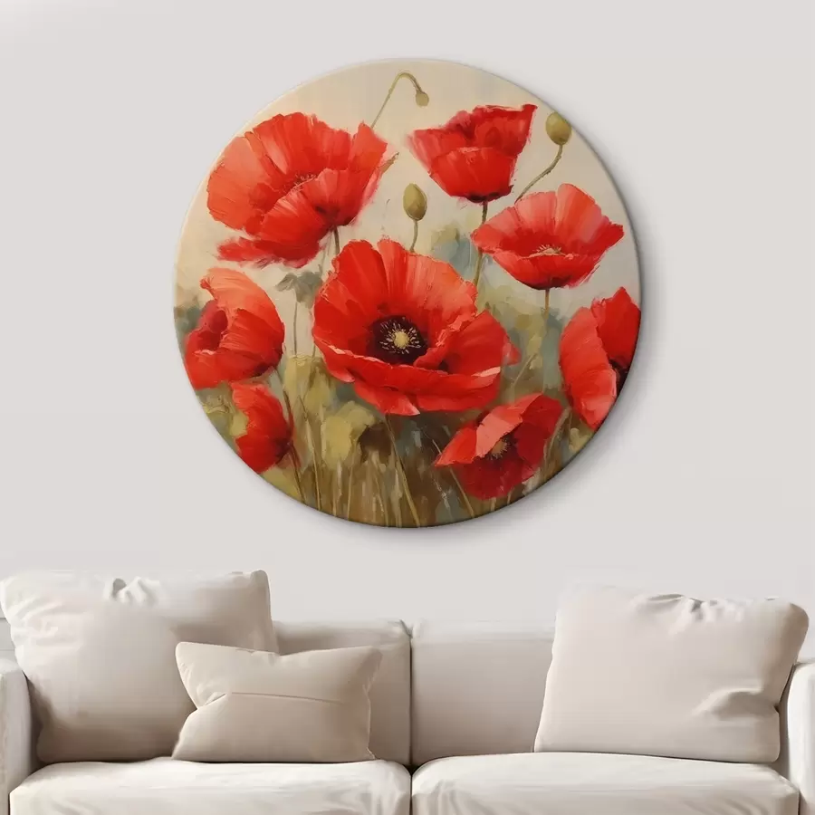murales de pared Amapolas rojas r44905