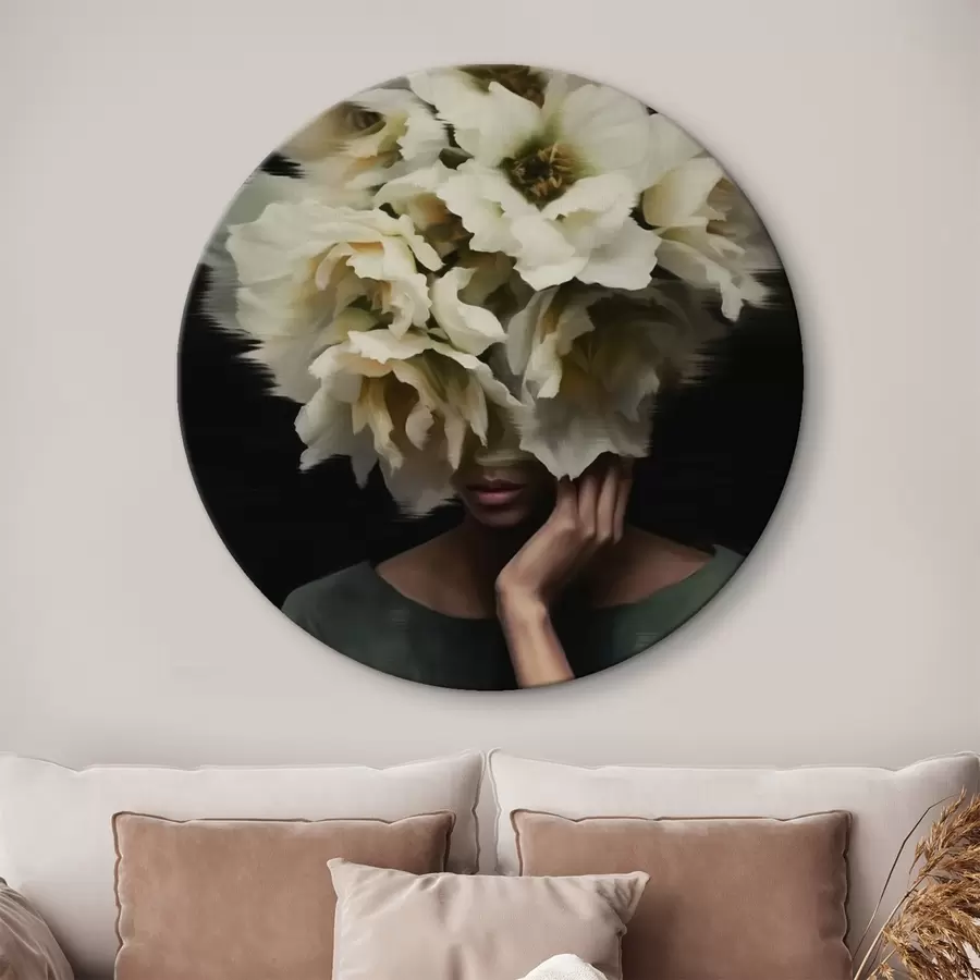 murales de pared Mujer con flores r44911