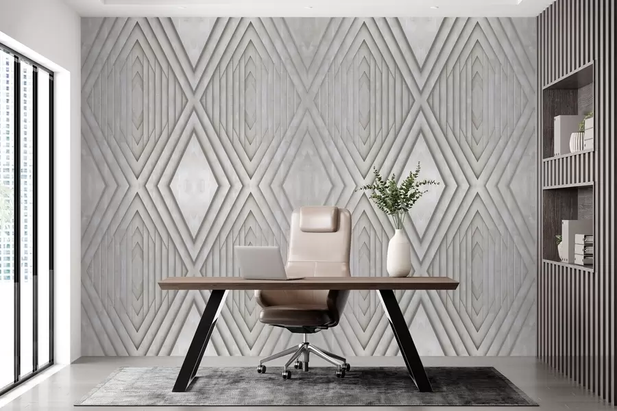 murales de pared imitación de paneles de madera en color beige w04168