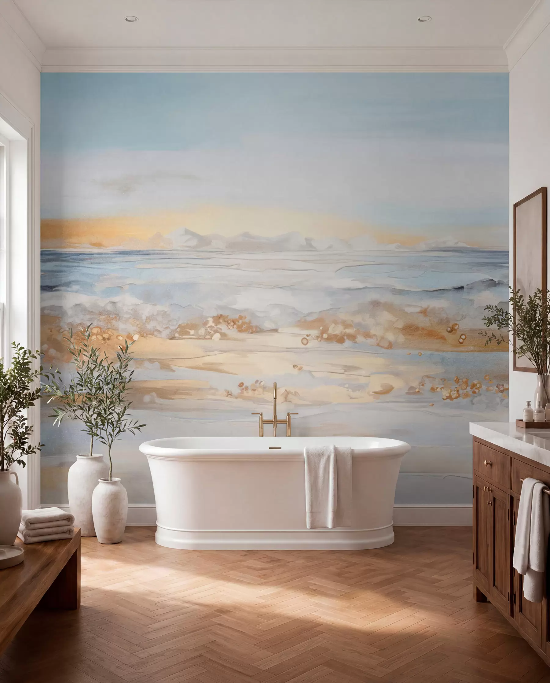 murales de pared Orilla dorada w09234