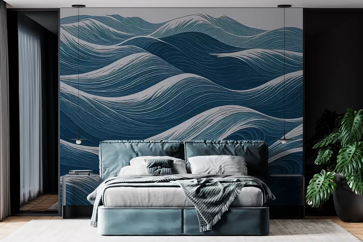 murales de pared Ondas con un giro w04184