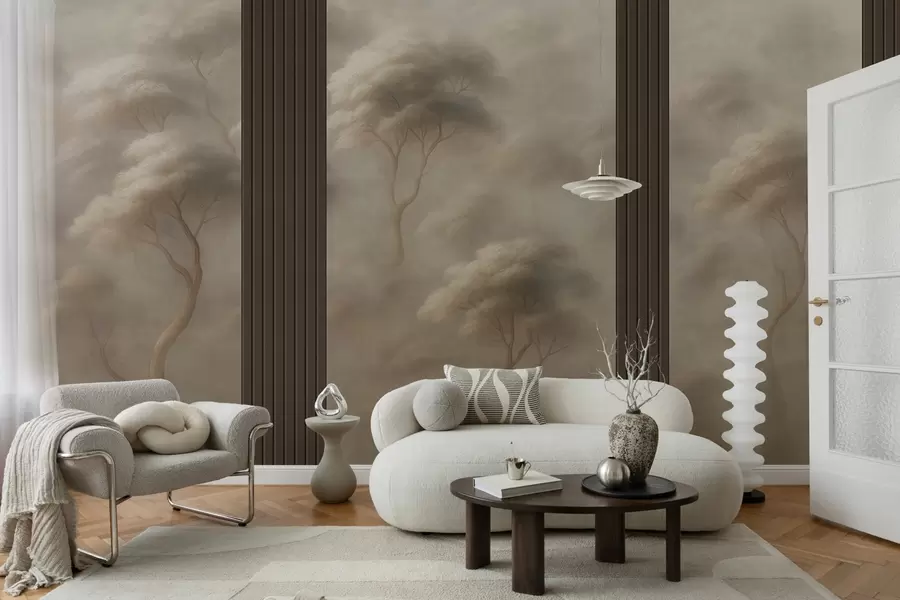 murales de pared El bosque se une al arte del panel w04187