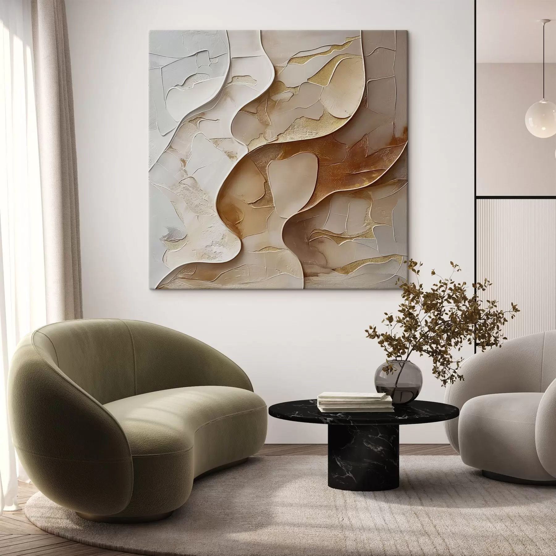 murales de pared Ondas de piedra s44957