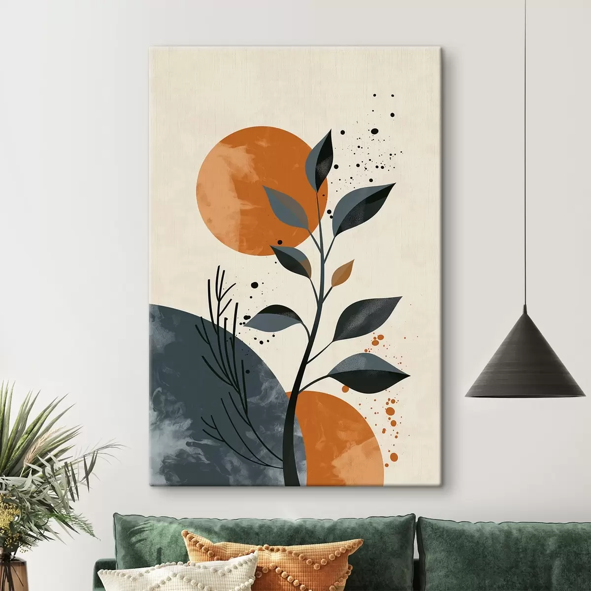 murales de pared Sol y hojas s44959