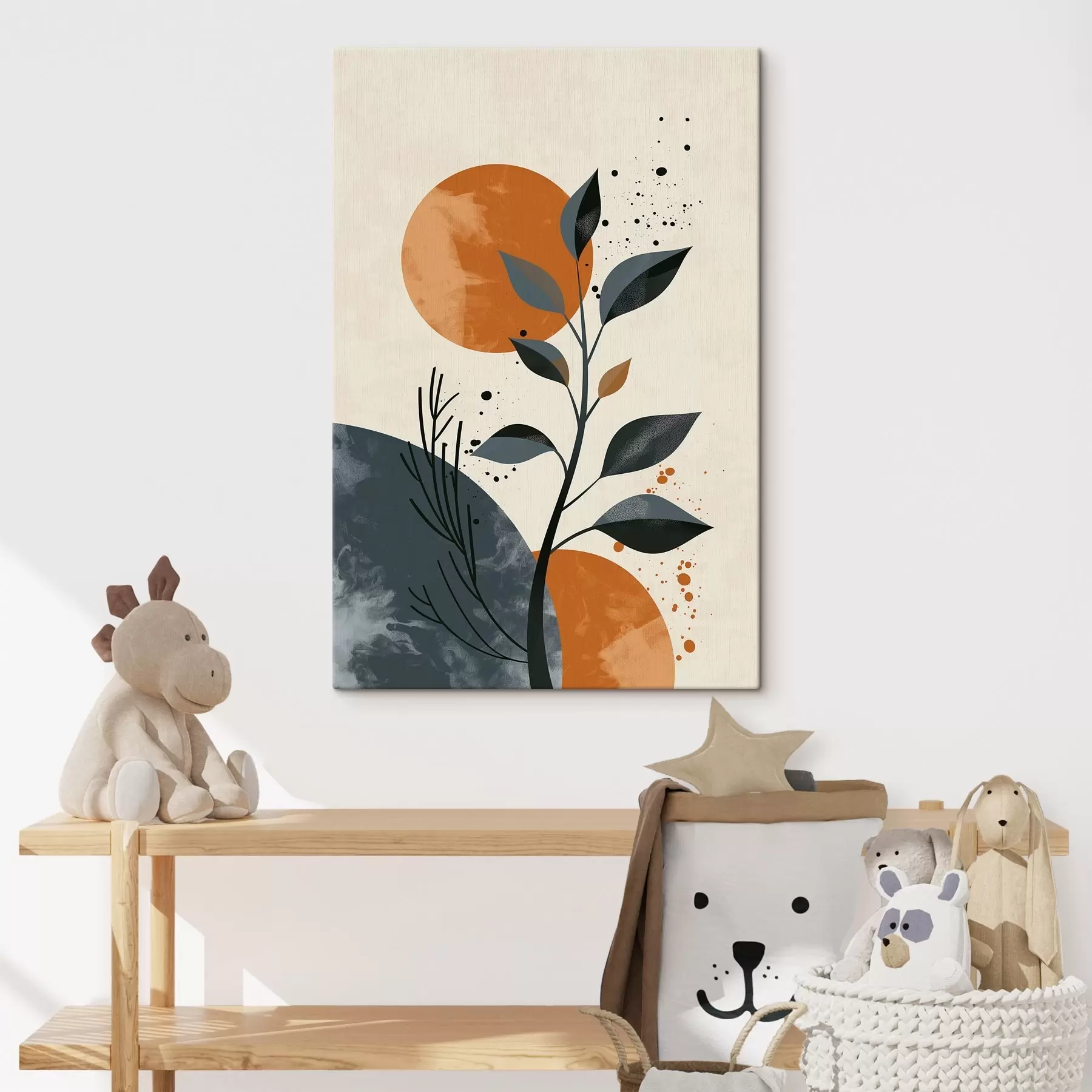 murales de pared Sol y hojas s44959