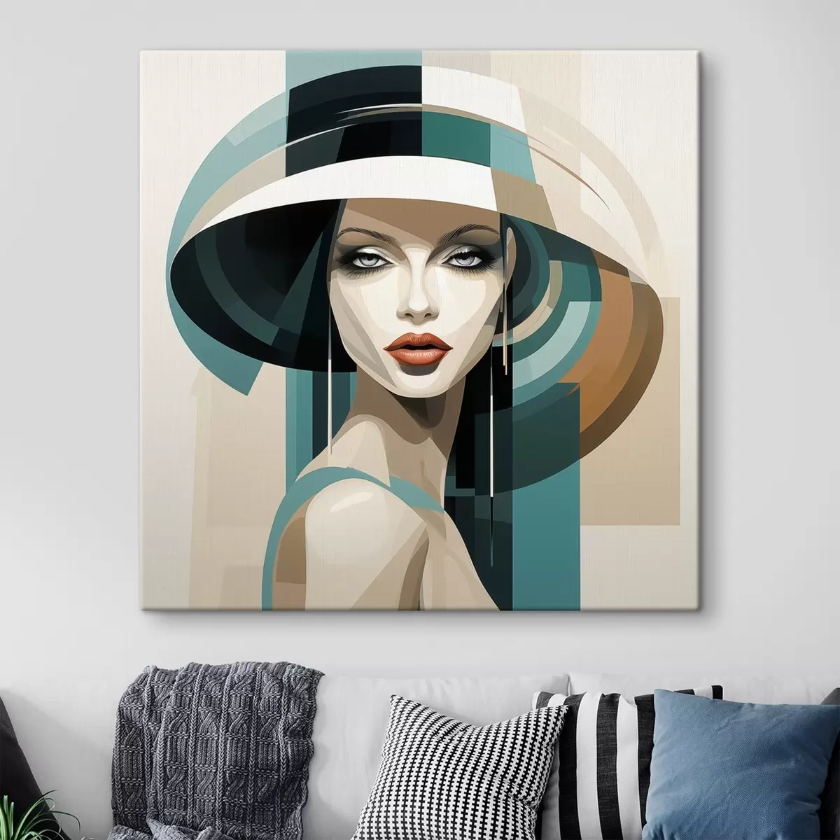 murales de pared Chica con sombrero s44972