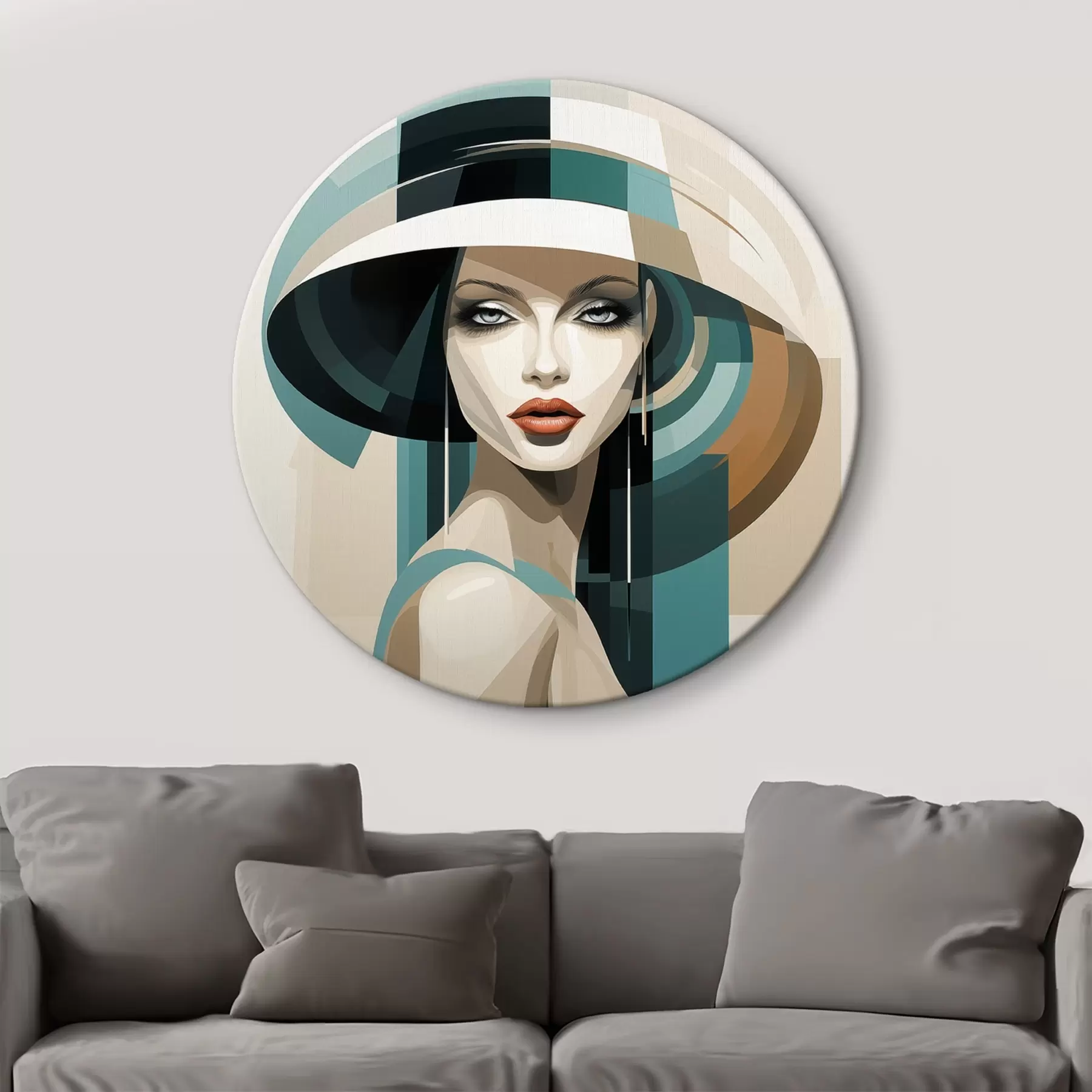 murales de pared Chica con sombrero r44972
